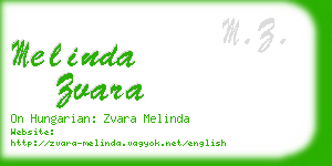 melinda zvara business card